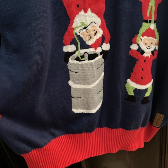 TipsyElves Santa’s Little Helpers Keg Stand Ugly Christmas Sweater SZ XXL - Picture 5 of 10